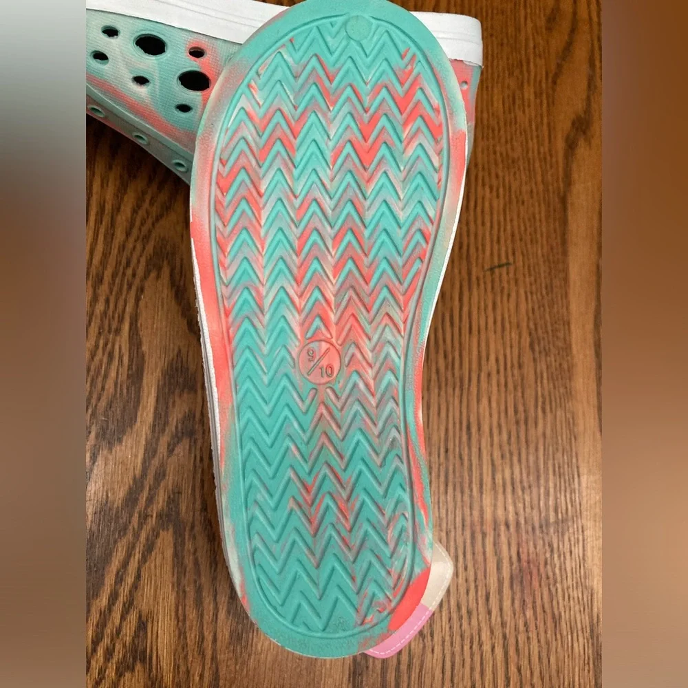 💦Lily&Dan Water Shoes💦Kids size 9/10 unisex orange green and white NWT - Picture 5 of 9